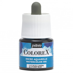photo-Encre aquarelle - Bleu lumière - 23 - Illustration, BD, manga, calligraphie - Colorex - Pébéo - 45ml