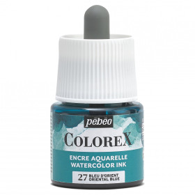 photo-Encre aquarelle - Bleu d'Orient - 27 - Illustration, BD, manga, calligraphie - Colorex - Pébéo - 45ml