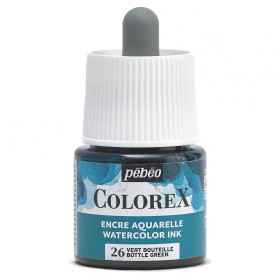 photo-Encre aquarelle - Vert bouteille - 26 - Illustration, BD, manga, calligraphie - Colorex - Pébéo - 45ml