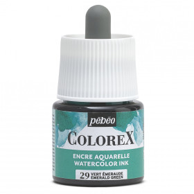 photo-Encre aquarelle - Vert émeraude - 29 - Illustration, BD, manga, calligraphie - Colorex - Pébéo - 45ml
