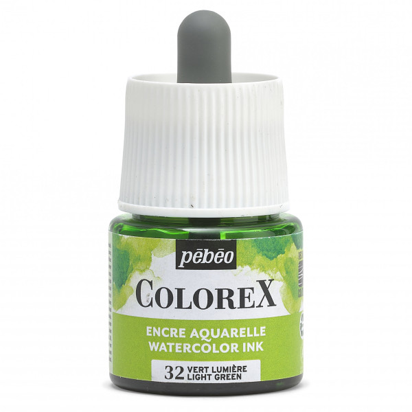 photo-Encre aquarelle - Vert lumière - 32 - Illustration, BD, manga, calligraphie - Colorex - Pébéo - 45ml