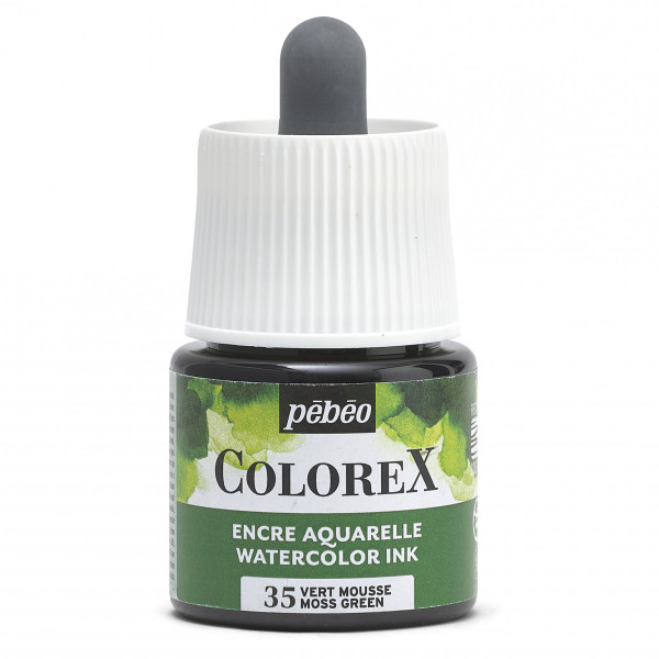 photo-Encre aquarelle - Vert mousse - 35 - Illustration, BD, manga, calligraphie - Colorex - Pébéo - 45ml