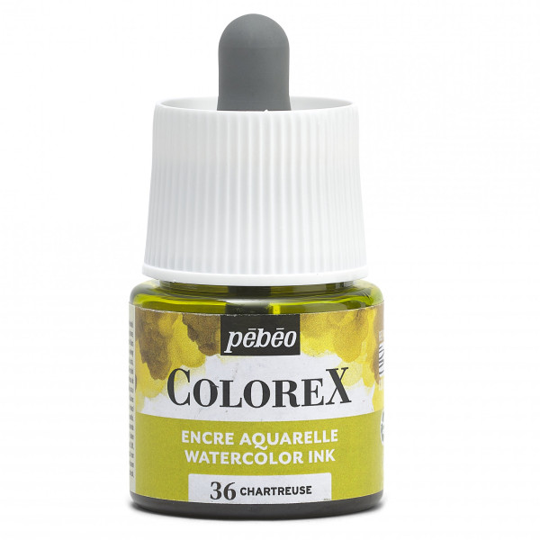 photo-Encre aquarelle - Chartreuse - 36 - Illustration, BD, manga, calligraphie - Colorex - Pébéo - 45ml
