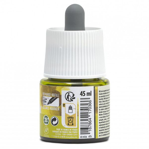 Encre aquarelle - Chartreuse - 36 - Illustration, BD, manga, calligraphie - Colorex - Pébéo - 45ml