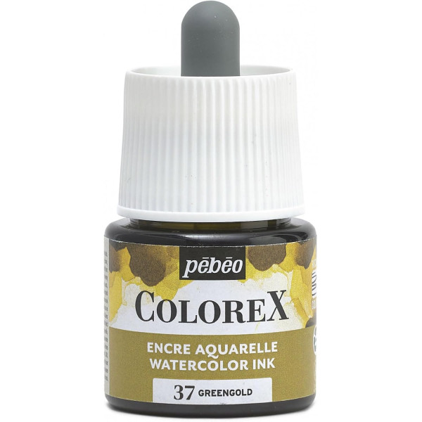 photo-Encre aquarelle - Greengold - 37 - Illustration, BD, manga, calligraphie - Colorex - Pébéo - 45ml