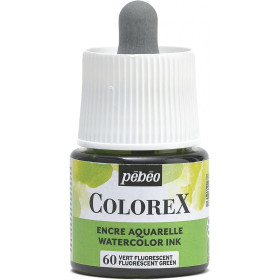 photo-Encre aquarelle - Vert fluo - 60 - Illustration, BD, manga, calligraphie - Colorex - Pébéo - 45ml