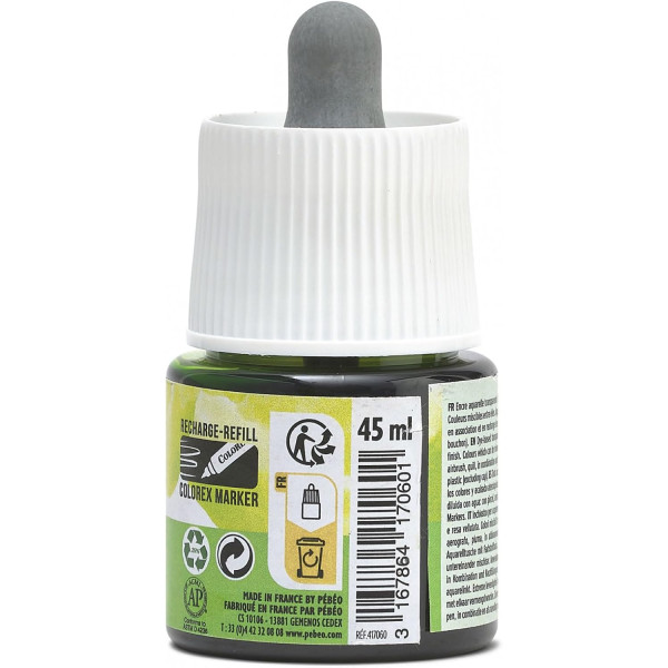 Encre aquarelle - Vert fluo - 60 - Illustration, BD, manga, calligraphie - Colorex - Pébéo - 45ml