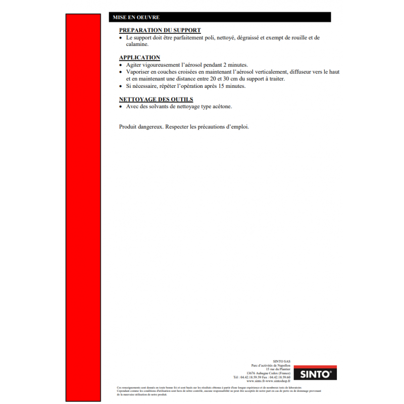 Acheter Bombe de peinture électroménager - Métal - Sinto | à seulement 8,99 €