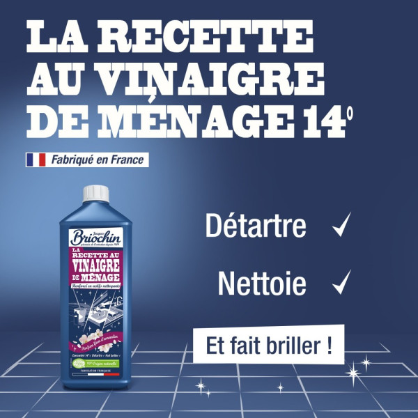 Vinaigre ménager - Parfum fleur d'amandier - Concentré 14° - Briochin - 1L