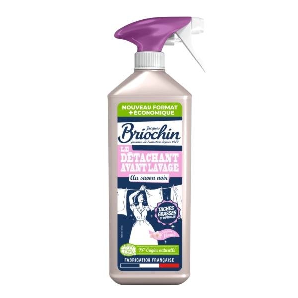 photo-Spray détachant - Au savon noir - Avant lavage - Taches grasses et difficiles - Briochin
