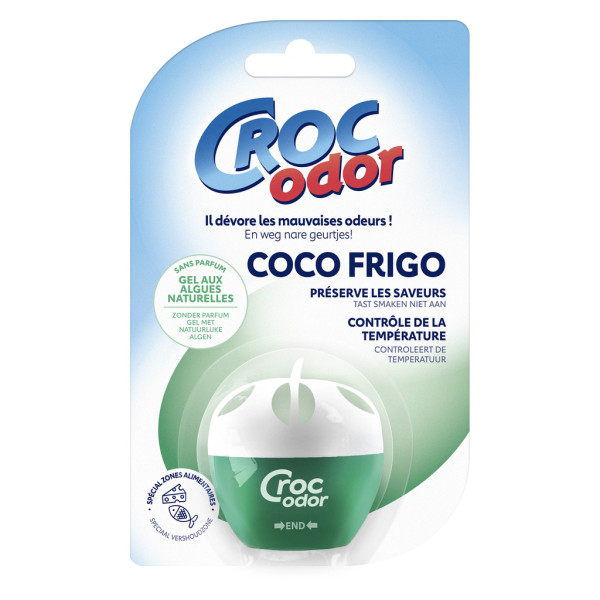 photo-Désodorisant pour frigo - Absorbe les mauvaises odeurs - Croc Odor - Coco frigo