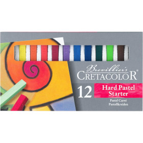 photo-Pastels - Carrés - 12 teintes - Secs - Pigments intenses - Beaux-arts - Cretacolor