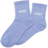 photo-Chaussettes - Femme - Bleu avec paillettes - Unique - Taille 36/42 - Humour - Cadeau