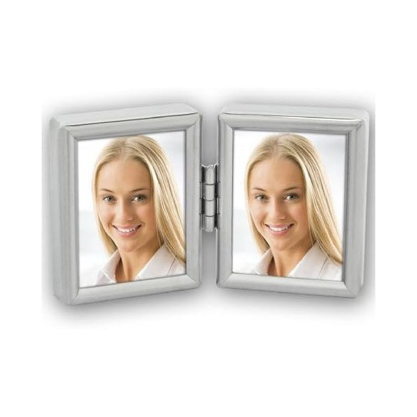 photo-Cadre - Double photo - Métal - 3,5x4,5cm - A poser - Décoration