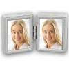 photo-Cadre - Double photo - Métal - 3,5x4,5cm - A poser - Décoration