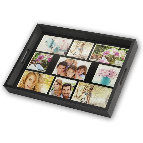 photo-Cadre photo - Plateau - 36x46x6cm - Photos 10x15cm et 10x15cm - Décoration