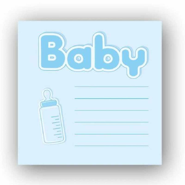 Album photo - Naissance - Bleu - 24x24cm - 20 pages - Cadeau - Enfant