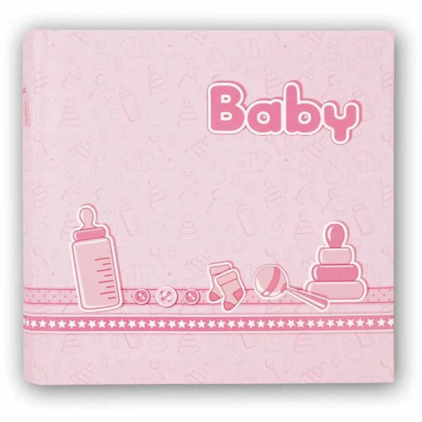 photo-Album photo - Naissance - Rose - 24x24cm - 20 pages - Cadeau - Enfant