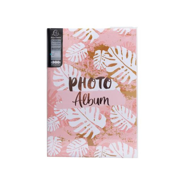 Album photo - 300 photos 10x15cm - 22,5x32,5cm - Motif tropic pastel - Exacompta