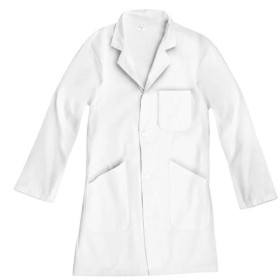 photo-Blouse blanche - Taille 10/12 ans - Coton - Collège - Lycée - Pour la physique-chimie