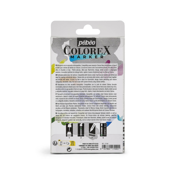Marqueurs - Encre aquarelle - Vides - A remplir - Rechargeable - Pébéo Colorex