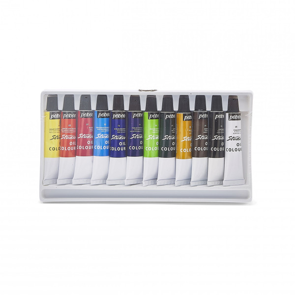 Peinture à l'huile - Fine - 12 couleurs - Intenses - Brillantes - Tubes de 12ml - Pébéo Huile XL