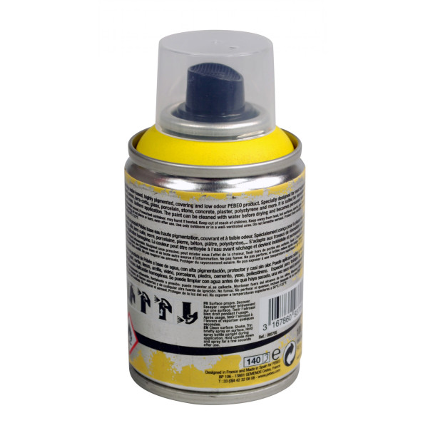 Bombe de peinture - Jaune - 705 - Pébéo - DecoSpray - 100ml - Tous supports
