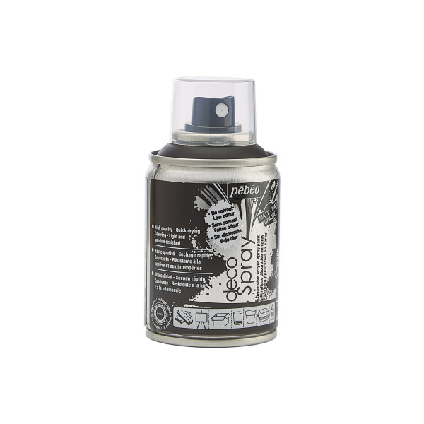 Bombe de peinture - Noir - 730 - Pébéo - DecoSpray - 100ml - Tous supports