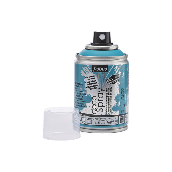 Bombe de peinture - Turquoise - 719 - Pébéo - DecoSpray - 100ml - Tous supports