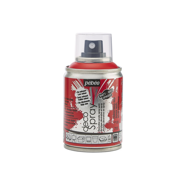 photo-Bombe de peinture - Rouge Noël - 712 - Pébéo - DecoSpray - 100ml - Tous supports