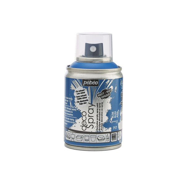 photo-Bombe de peinture - Bleu - 717 - Pébéo - DecoSpray - 100ml - Tous supports