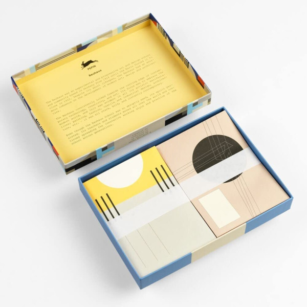Coffret de correspondance - Papier à lettres + enveloppes + autocollants - Bauhaus