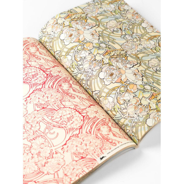 Papiers créatifs - Œuvres de Alphonse Mucha - Scrapbooking - 12 feuilles - 50x70cm