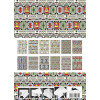 Papiers créatifs - Motifs Ndebele style - Art africain - Scrapbooking - 12 feuilles - 50x70cm