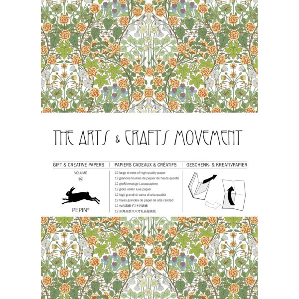 photo-Papiers créatifs - Motifs arts and crafts - Scrapbooking - 12 feuilles - 50x70cm