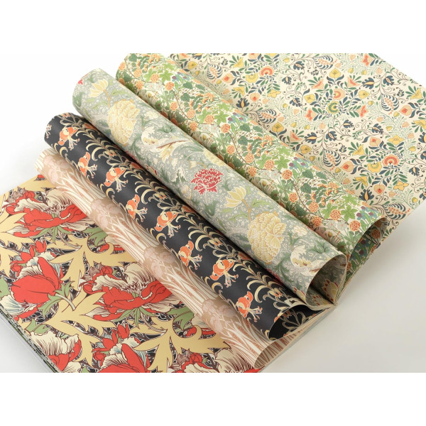 Papiers créatifs - Motifs arts and crafts - Scrapbooking - 12 feuilles - 50x70cm