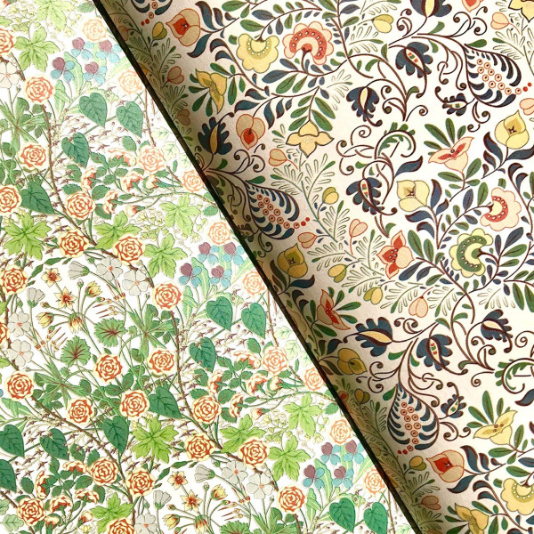 Papiers créatifs - Motifs arts and crafts - Scrapbooking - 12 feuilles - 50x70cm