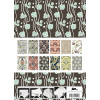 Papiers créatifs - Motifs art nouveau - Scrapbooking - 12 feuilles - 50x70cm