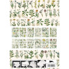 Papiers créatifs - Illustrations fleurs et plantes - Scrapbooking - 12 feuilles - 50x70cm