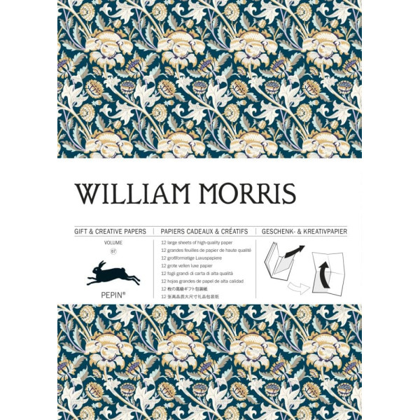 photo-Papiers créatifs - Œuvres de William Morris - Scrapbooking - 12 feuilles - 50x70cm