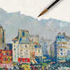 Livre de coloriage - Beaux-arts - Adulte - Aquarelle et crayons - Œuvres peintures impressionniste - 12 modèles