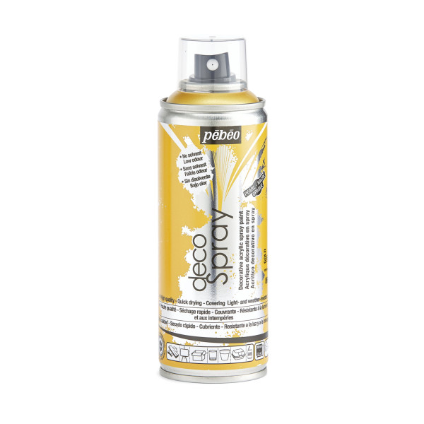 photo-Bombe de peinture - Or - Nacré - 868 - Pébéo - DecoSpray - 200ml - Tous supports