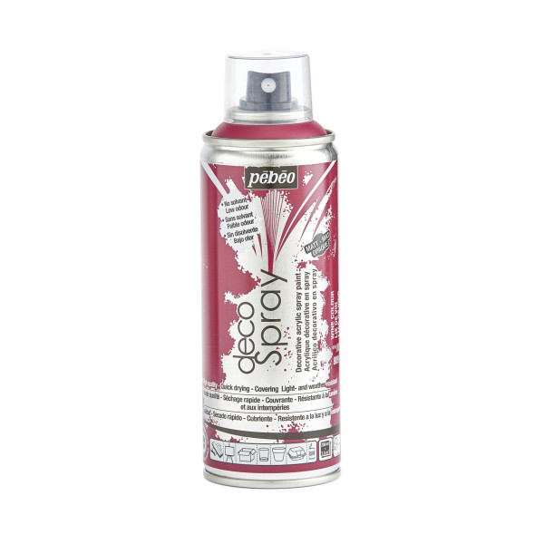 Bombe de peinture - Lie de vin - Mat - 809 - Pébéo - DecoSpray - 200ml - Tous supports