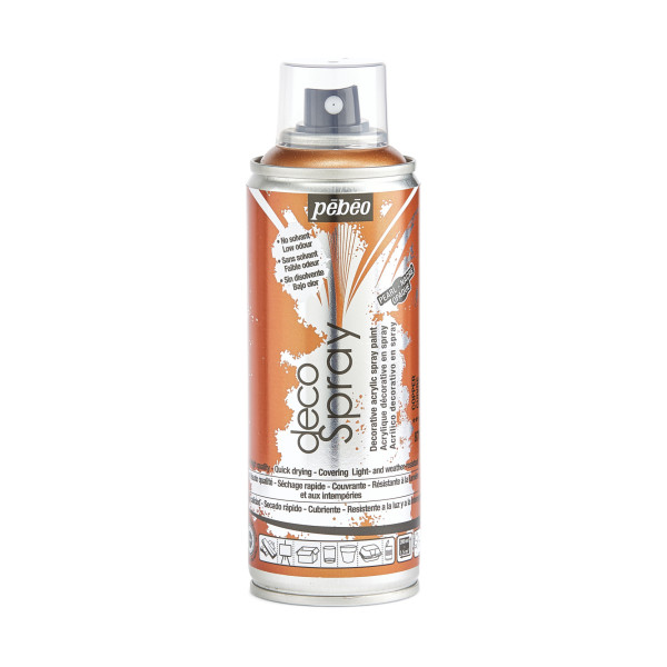 photo-Bombe de peinture - Cuivre - Nacré - 870 - Pébéo - DecoSpray - 200ml - Tous supports