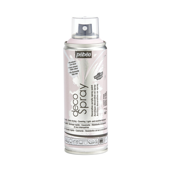 photo-Bombe de peinture - Rose clair - Mat - 807 - Pébéo - DecoSpray - 200ml - Tous supports