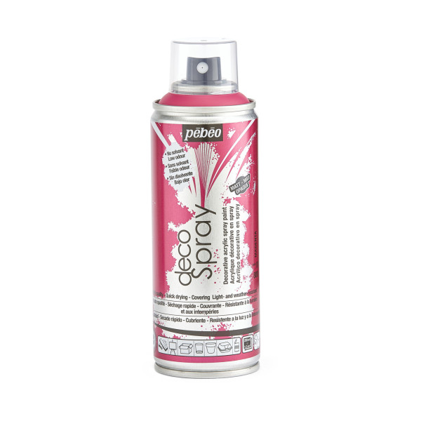 photo-Bombe de peinture - Magenta - Mat - 808 - Pébéo - DecoSpray - 200ml - Tous supports