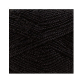 Pelote de laine - Noir - 26 - 100% acrylique - 3,5/4,5 mm - Gründl - Lisa Premium
