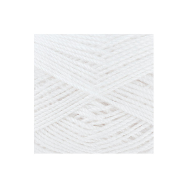 Pelote de laine - Blanc - 1 - 100% acrylique - 3,5/4,5 mm - Gründl - Lisa Premium