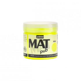 photo-Peinture acrylique - Extra mate - Jaune fluo - 256026 - Pébéo Mat Pub - 140ml