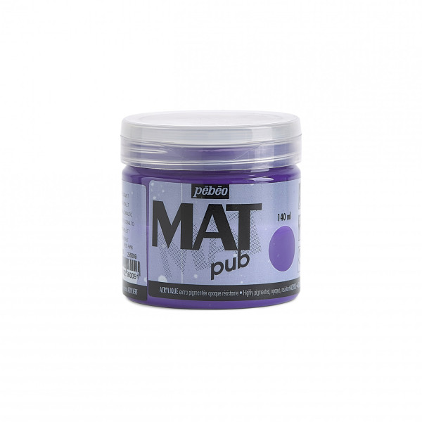 photo-Peinture acrylique - Extra mate - Violet Cobalt - 256009 - Pébéo Mat Pub - 140ml